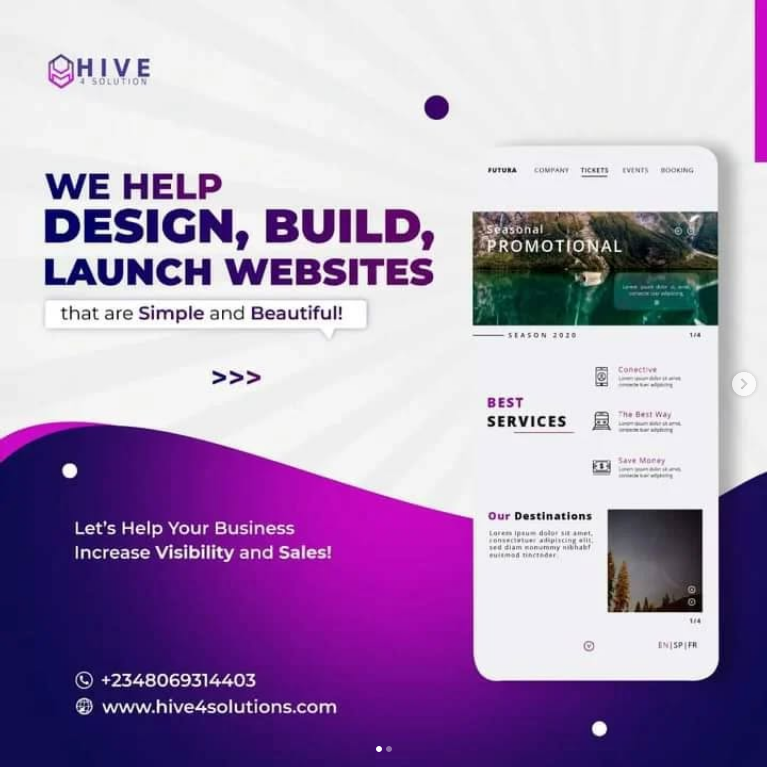 Hive 4 Solutions web design company in Uyo creating SEO-optimized business websites