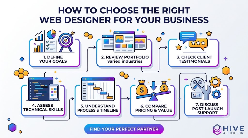 How to Choose the Right Web Designer for Your Business it should match the colors and style of hive4solutions.com web design